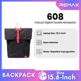 REMAX - 608 Casual Digital Double Backpack - Black
